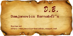 Damjanovics Barnabás névjegykártya